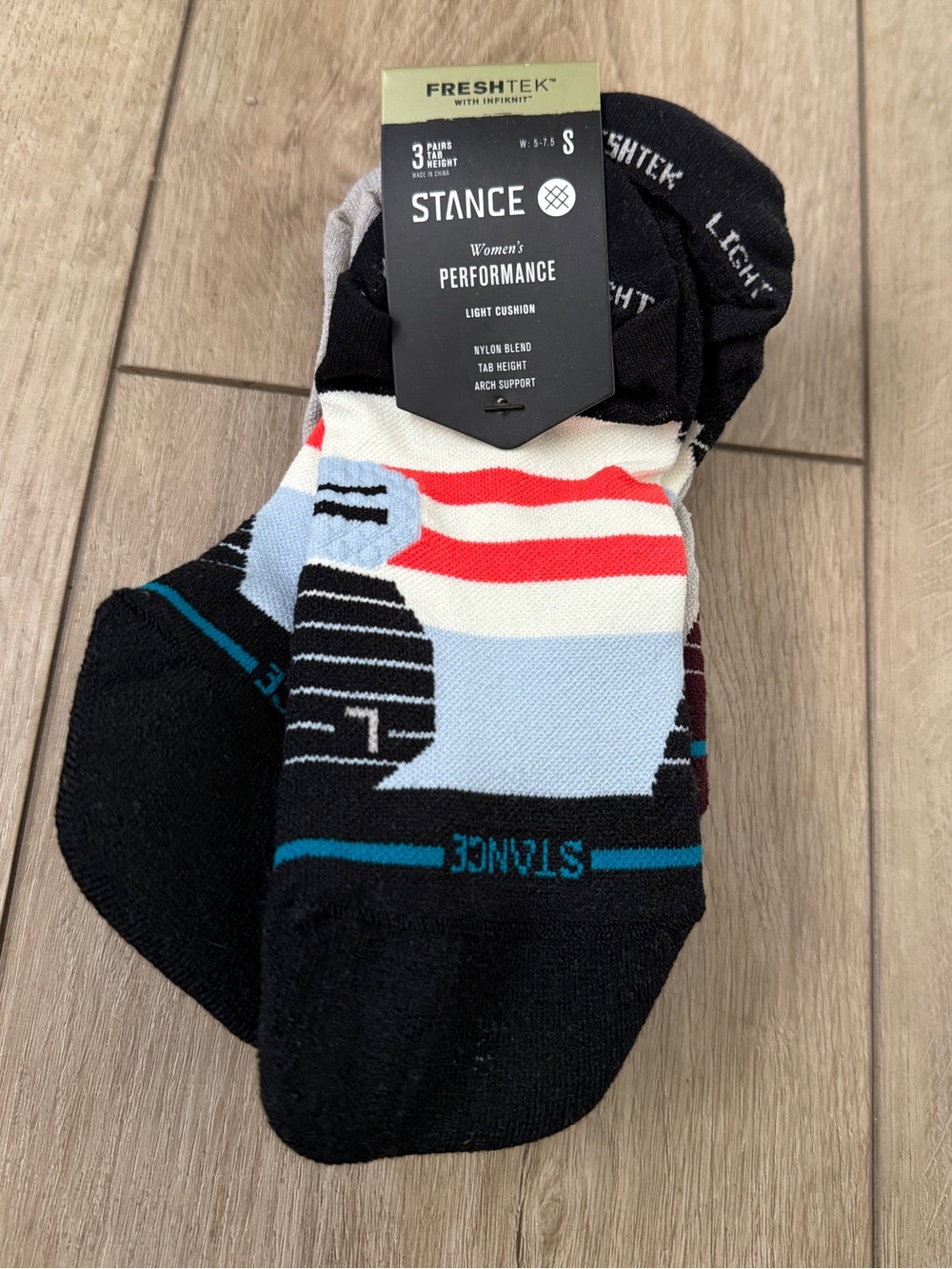 Stance Performance Socks Tab Height 3 Pair Pack Small